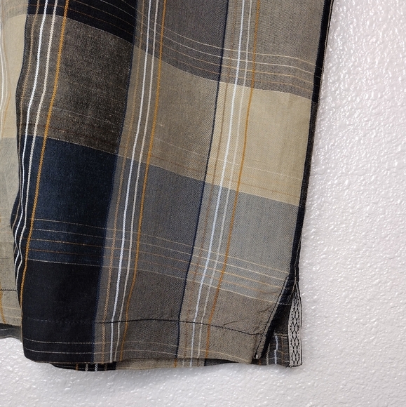 Tommy Bahama Plaid Linen Silk Casual Button Down Shirt - Picture 11 of 16